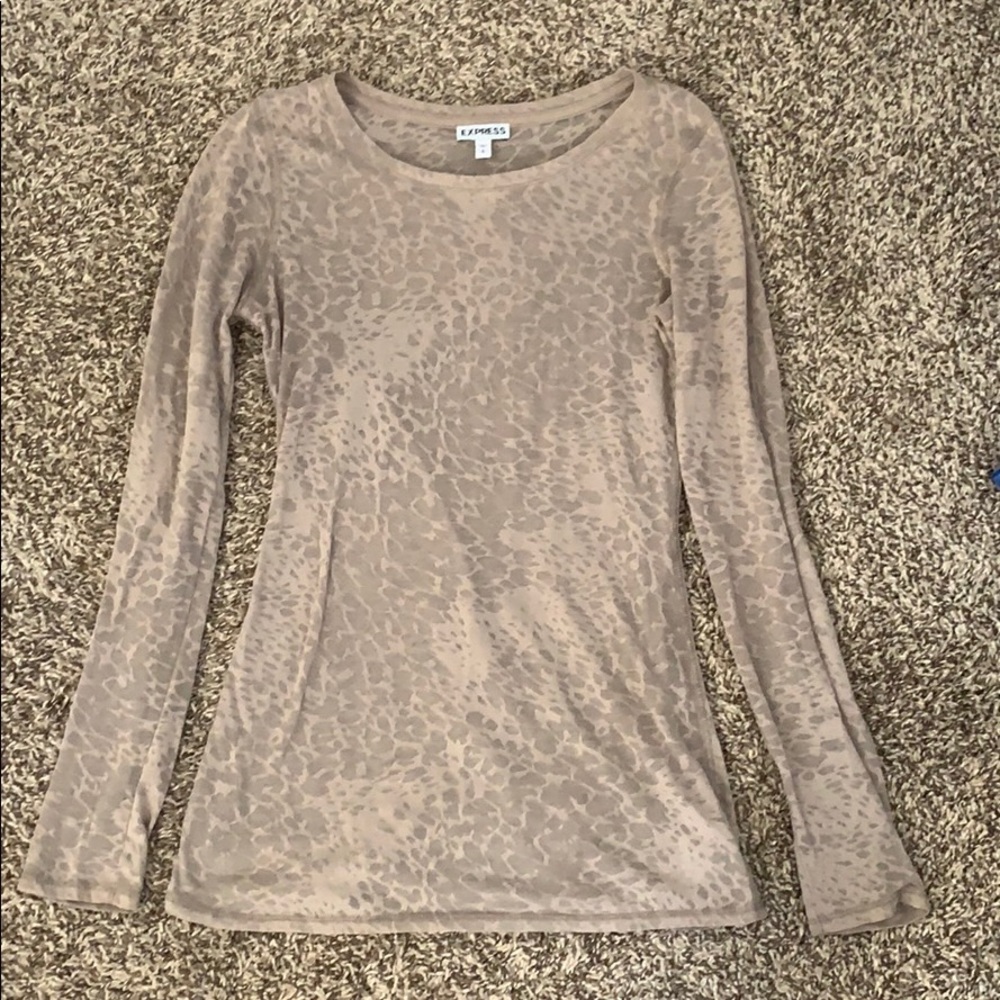 Express Long sleeve tan shirt